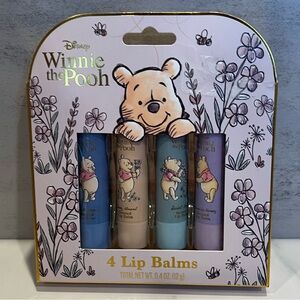 Disney Winnie the Pooh Lip Balm Set - Blue, Purple, Cream, Tan